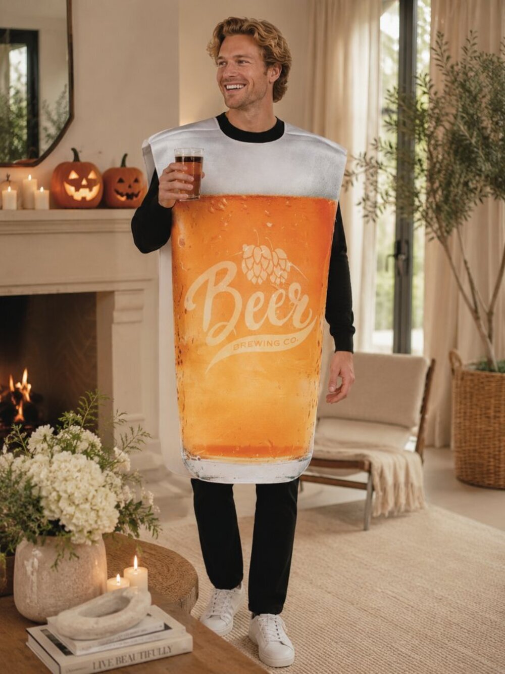 Spirit Halloween Beer Pint Glass Costume Funny Halloween Oktoberfest One Size